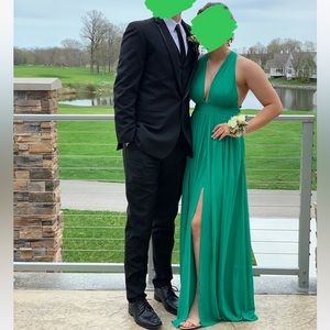 Free People - Long Green Gown. Adjustable Open back, Women’s size S